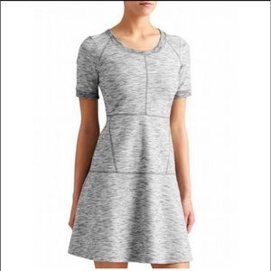 ATHLETA Textured En Route Grey Heather Dress